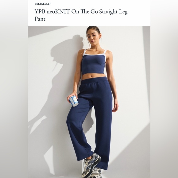 NWT Abercrombie & Fitch YPB neoKNIT On The Go Straight Leg Pant - Picture 6 of 7